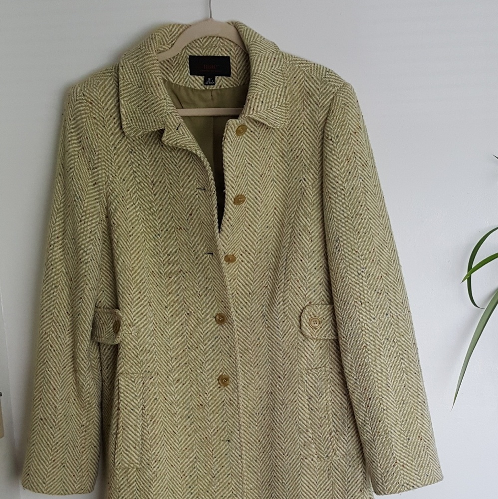 Wool trench coat mid length